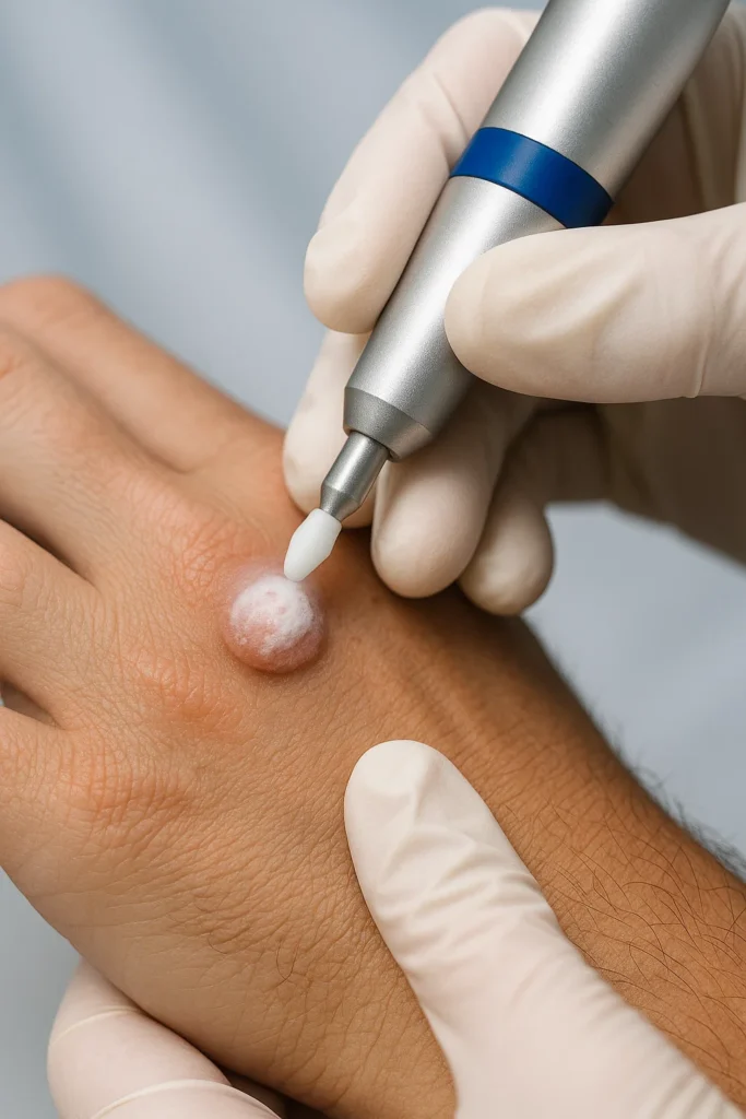 example of wart removal Elstree using cryopen