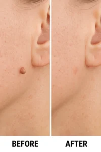 Skin tags removal Elstree before and after