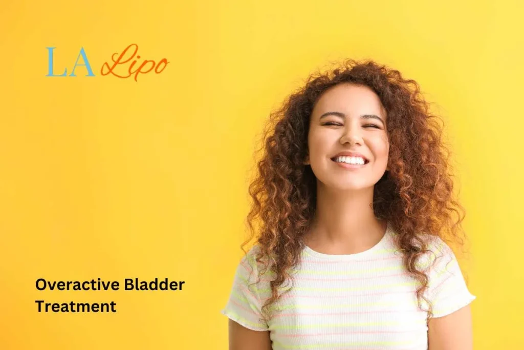woman smiling about overactive bladder treatment Elstree solutions
